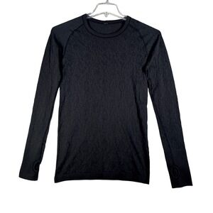 lululemon athletica Textured Black Long Sleeve Tee
